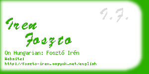 iren foszto business card